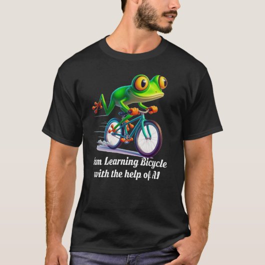 Ich lerne Fahrrad mithilfe der KI T-Shirt (Vorderseite)