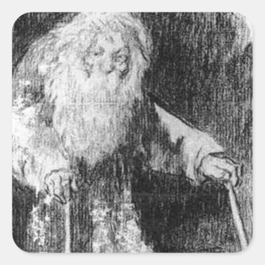 Ich lerne immer noch von Francisco Goya Quadratischer Aufkleber (Vorderseite)