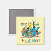 Ich lernte auf DER STRASSE Magnet (Vorderseite/Rückseite)