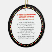Ich lernte von australischem Rinderhund lustige Di Keramik Ornament (Links)