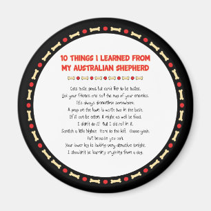 Ich lernte von meinem australischen Hirten lustige Magnet