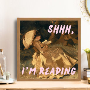Ich lese Altered Art, Maximalist Bookish Poster