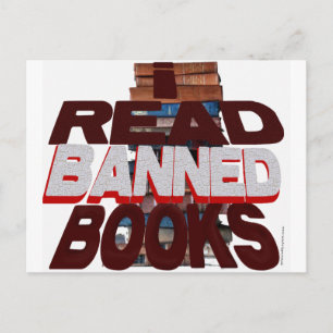 ICH LESE BANNED BOKS POSTKARTE