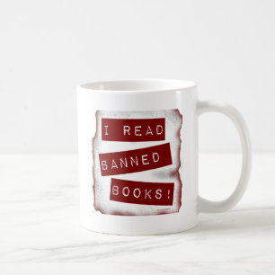 Ich lese Banned Books Bookworm Motto Spaß Kaffeetasse