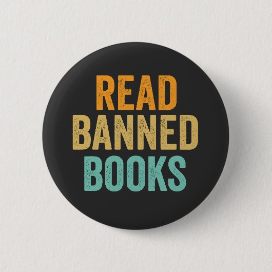 Ich lese Banned Books Funny Bookreader Button (Vorderseite)