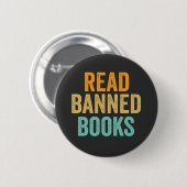 Ich lese Banned Books Funny Bookreader Button (Vorne & Hinten)