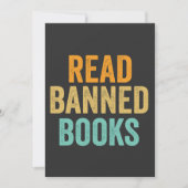 Ich lese Banned Books Funny Bookreader Einladung (Vorderseite)