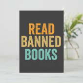 Ich lese Banned Books Funny Bookreader Einladung (Stehend Vorderseite)