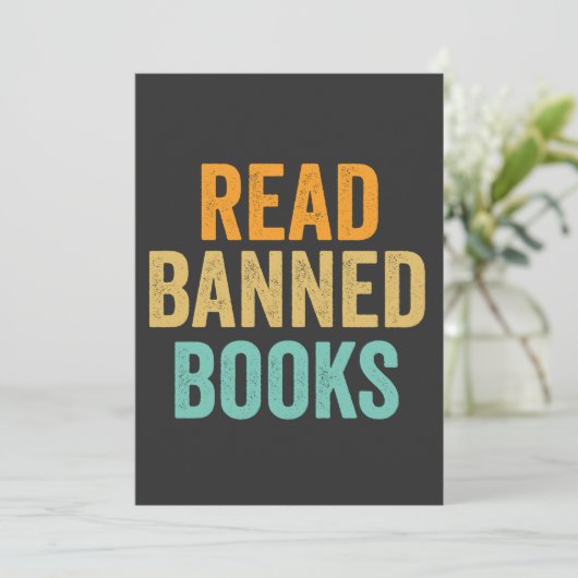 Ich lese Banned Books Funny Bookreader Einladung (Stehend Vorderseite)