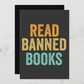 Ich lese Banned Books Funny Bookreader Einladung (Vorne/Hinten)