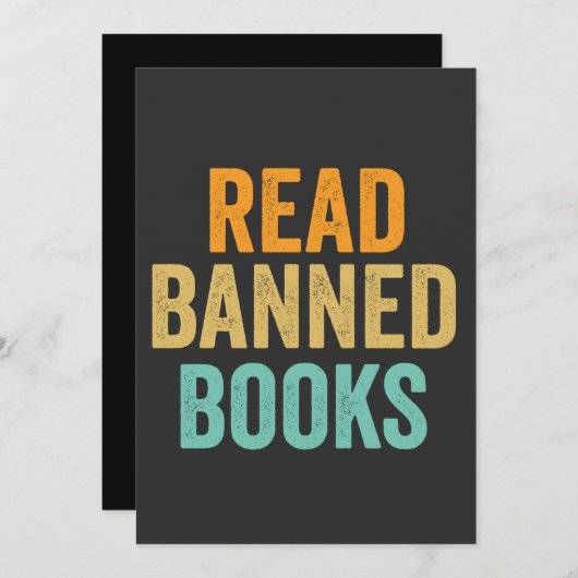 Ich lese Banned Books Funny Bookreader Einladung (Vorne/Hinten)
