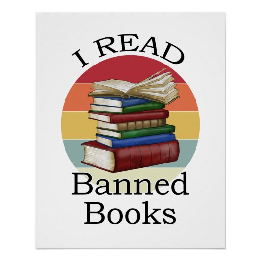 Ich lese Banned Books Librarian Bookworter Book Re Poster (Vorderseite)