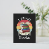 Ich lese Banned Books Librarian Bookworter Book Re Postkarte (Stehend Vorderseite)
