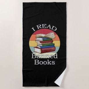 Ich lese Banned Books Librarian Bookworter Book Re Strandtuch