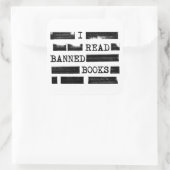Ich lese Banned Books neu gelesen Quadratischer Aufkleber (Tasche)