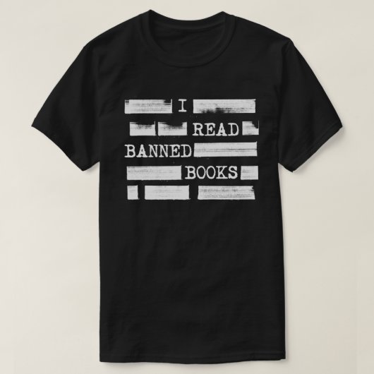 Ich lese Banned Books neu gelesen T-Shirt (Design vorne)