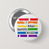 Ich lese "Banned Books Rainbow" Button (Vorne & Hinten)