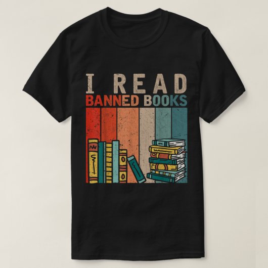 Ich lese Banned Books, Reader, Bookworm T - Shirt  (Design vorne)