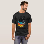 Ich lese Banned Books Tshirt Black Cat Reader Book (Vorne ganz)