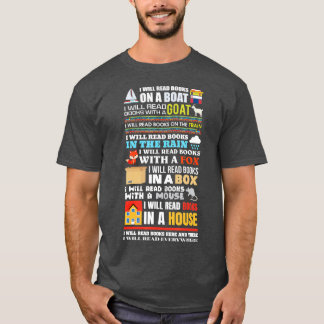 Ich lese Bücher auf einem Bootlesen Geschenk zum L T-Shirt