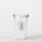 Ich lese Bücher und ich weiß Dinge Acryltrinkbecher (Rückseite)