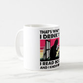 Ich lese Bücher und ich weiß Dinge Kaffeetasse (Vorderseite Links)