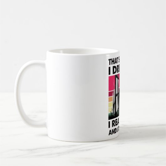 Ich lese Bücher und ich weiß Dinge Kaffeetasse (Links)