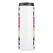 Ich lese Bücher und ich weiß Dinge Thermosbecher (Rückseite)