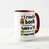 Ich lese Bücher, weil ich viele Leben führe Tasse (VorderseiteRechts)