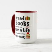 Ich lese Bücher, weil ich viele Leben führe Tasse (Vorderseite Links)