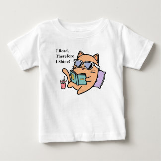 Ich lese, darum schlage ich! baby t-shirt