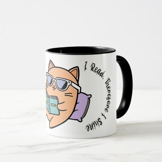 Ich lese, darum schlage ich! tasse (VorderseiteRechts)