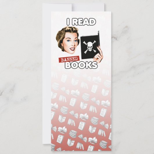 Ich lese das Lesezeichen "Banned Books" Save The Date (Vorderseite)