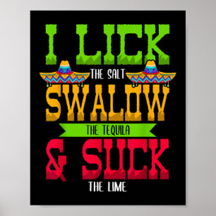 Ich lese das Salz schlucken Tequila Cinco De Mayo Poster