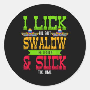 Ich lese das Salz schlucken Tequila Cinco De Mayo Runder Aufkleber