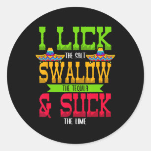 Ich lese das Salz schlucken Tequila Cinco De Mayo Runder Aufkleber