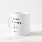 Ich lese deine E-Mail. Tasse (Vorderseite Links)