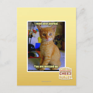 Ich lese deine Zeitschrift Postkarte