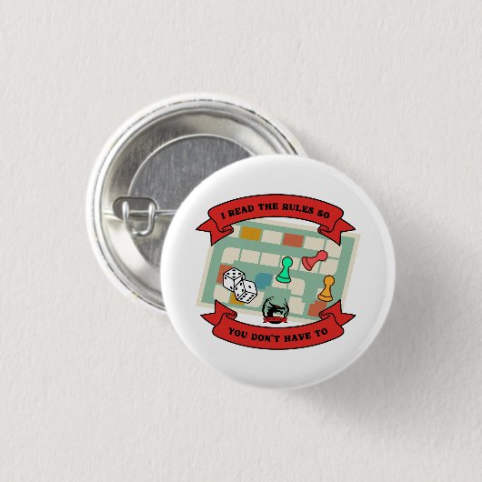 Ich lese die Regeln... Button (Vorne & Hinten)