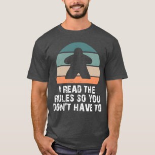 Ich lese die Regeln Lustiges Brettspiel Brettspiel T-Shirt