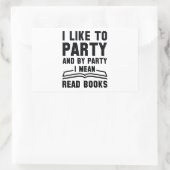 Ich lese Gemein Bücher Rechteckiger Aufkleber (Tasche)