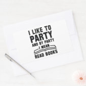 Ich lese Gemein Bücher Rechteckiger Aufkleber (Umschlag)