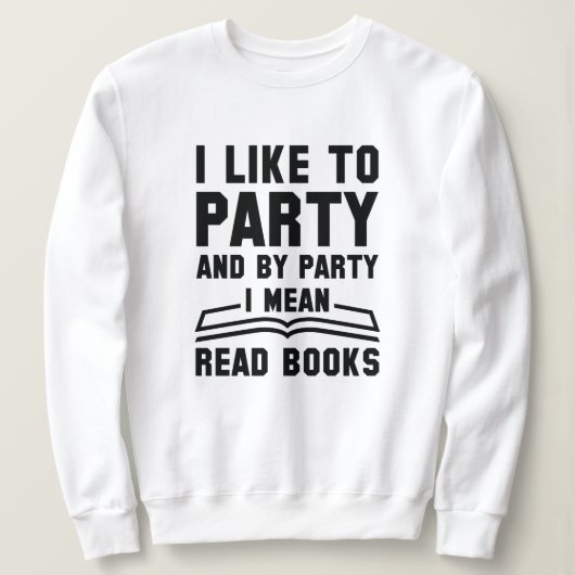 Ich lese Gemein Bücher Sweatshirt (Design vorne)