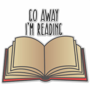 Ich lese gerade das lustige Buch Lover Librarian Aufkleber