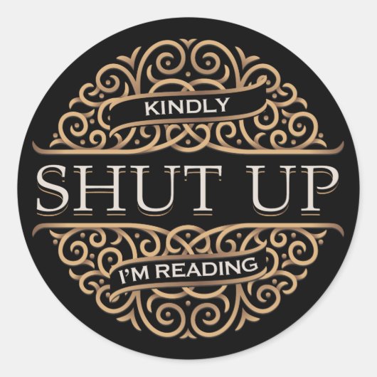 Ich lese gerade. runder aufkleber (Vorderseite)