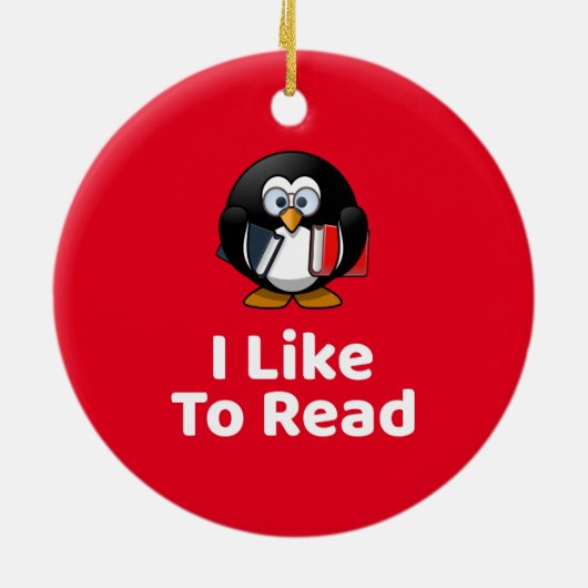 Ich lese gerne keramik ornament (Hinten)