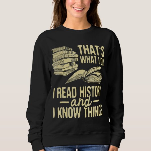 Ich lese Geschichtslehrer Professor Sweatshirt (Vorderseite)