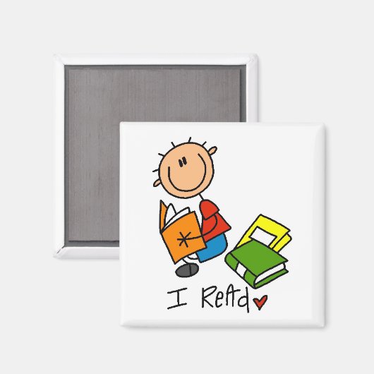 Ich lese Hemden und Geschenke Magnet (Vorderseite/Rückseite)