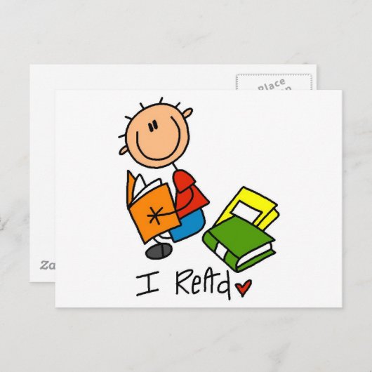 Ich lese Hemden und Geschenke Postkarte (Vorne/Hinten)