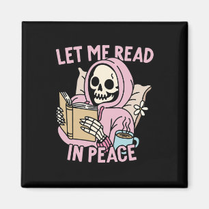 Ich lese in Frieden Lustiger Geist liest Buch Hall Magnet